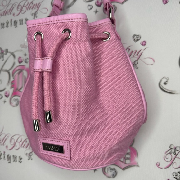 Versace bag mini pink gaw string pull cinch cute bubble round purse tote y2k - Picture 9 of 9